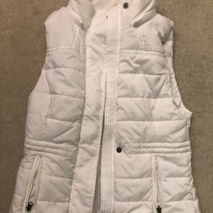 White puffy vest